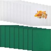 8 Pcs Silicone Dehydrator Sheets Fruit Trays With Edge And 10 Pcs Mesh D... - £49.39 GBP