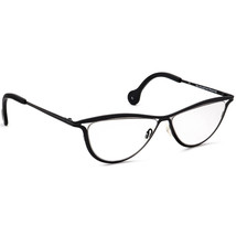 Theo Women&#39;s Eyeglasses String 321 Black Semi Cat Eye Metal Frame 54[]20 140 - £258.61 GBP
