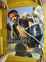 Jimi Hendrix Poster South Saturn Delta Face Shot On Motorcycle - $89.56