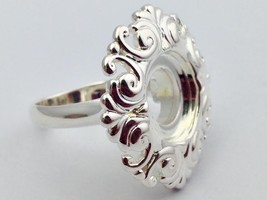 Authentic Kameleon 925 Silver Round Scroll Ring Ring Kr-10 Kr010  Size 7, New - £50.35 GBP