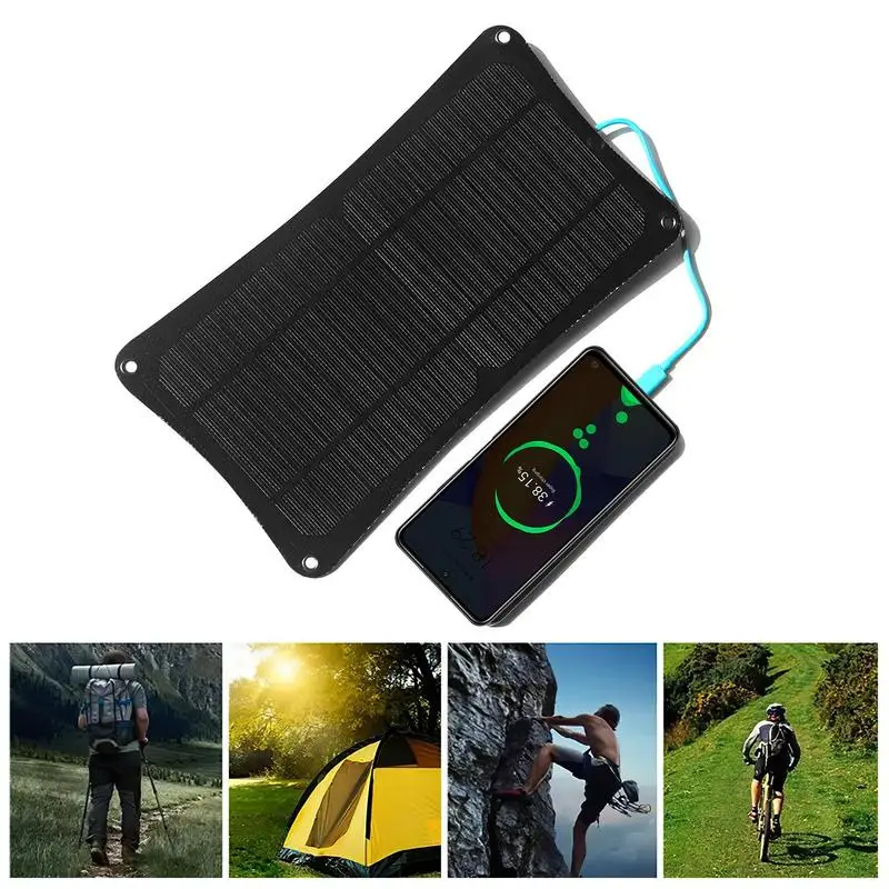 Solar Power Panel 5V 10W High Capacity Portable External Charger Fast Charging - £19.69 GBP