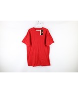 NOS Vintage Russell Athletic Mens Medium Blank Short Sleeve T-Shirt Red ... - £23.31 GBP