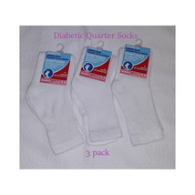 Diabetic Socks for Women 3-Pack White Ankle Socks for Diabetics size 5-9... - £13.06 GBP