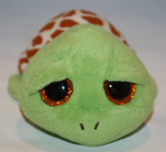 Ty Beanie Boos Zippy Turtle Babies BOO 7" Green Brown Plush Glitter Eye ... - $10.40
