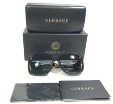 Versace Sunglasses MOD.4411 GB1/87 Polished Black Gold Thick Rim Oversiz... - £89.18 GBP
