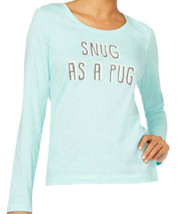 Jenni by Jennifer Moore Womens Knit Top Size Large Color Party Pugs Mint Green - £18.15 GBP