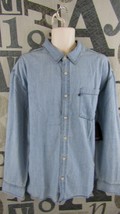 NEW Junk Food Clothing Designer Blue Denim Button Up Shirt Men 2XL Relax... - £30.43 GBP