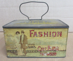 Antique Fashion Cut Tobacco Tin Lunchbox - $157.67