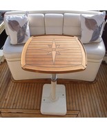 Marine Boat RV Caravan Teak Table Top Nautic Star Barrel Shape 3 Sizes - $5,521.45 MXN+