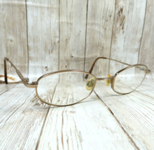 Anne Klein Womens Gold Oval Metal Eyeglasses FRAMES 9020 46-19-130 - £15.05 GBP