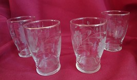 Set of 4 Glasses with Daisy Pattern Tableware - £1.55 GBP