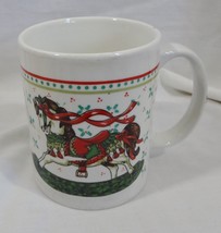Christmas Rocking Horse 10 oz Coffee Mug Cup  - $1.99