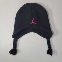 Jumpman Air Jordan Nike Winter Beanie Black/Red Warm Baby Newborn Infant Size - £7.11 GBP