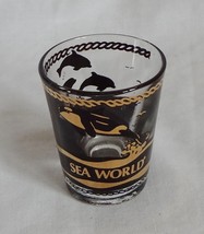 Sea World Orca Killer Whale Dolphin Porpoise 1 oz Shot Glass Barware Souvenir  - £2.38 GBP