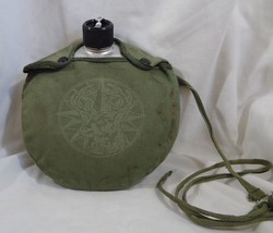 Vintage Aluminium Canteen with Canvas Pouch Korea - £11.98 GBP