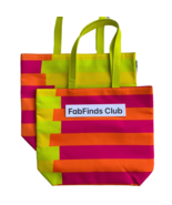 2x Clinique Geometric Shopper Tote Bags by Donald - $17.77