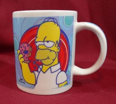 Homer Simpson With Donut Doughnut 10 oz Coffee Mug Cup Signed Matt Groening - £5.49 GBP