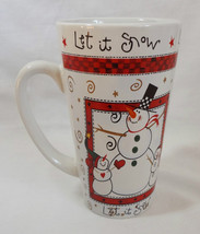 Christmas Let It Snow Snowman Winter 14 Oz Coffee Mug Cup  - £1.59 GBP