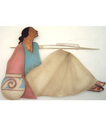 Native Southwestern American Indian Woman Large Metal Copper Sculpture W... - €2.583,78 EUR