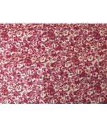 Cotton Fabric Dark Pink and White Flower Print 46&quot; Wide x 2.5 Yards Long - £19.16 GBP