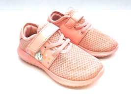 CUTEE Girl&#39;s Unicorn Hook &amp; Loop Sneakers -Pink, US Toddler 9M - £9.67 GBP