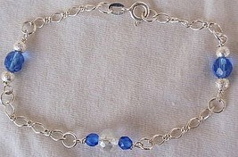 Crystal blue silver bracelet 5 thumb200