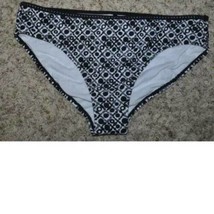 Womens Swimsuit Bikini Bottoms Black White Gray Studded $40 NEW-sz 14 - $16.83