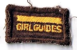 Girl Guide Scout Patch Girl Guides Yellow On Brown - £1.73 GBP