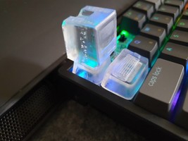 Clear Monitor and keyboard mouse mechanical keycaps 3D printed - £11.15 GBP