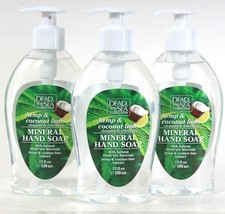 3 Bottles Dead Sea Collection 12 Oz Hemp &amp; Coconut Lime Mineral Hand Soap - £19.17 GBP