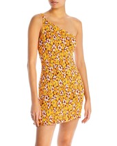 Faithfull the Brand Women&#39;s One Shoulder Smocked Short Mini Dress XS B4HP - $54.95