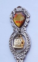 Collector Souvenir Spoon USA Nevada Reno Rainbow Emblem Slot Machine Charm - £2.35 GBP
