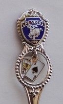 Collector Souvenir Spoon USA Nevada Las Vegas Cowboy Bucking Bronco Cards Charm - $2.97