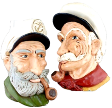 Sea Captain Student Art Ceramic Large Wall Decor Set of Two - $38.61