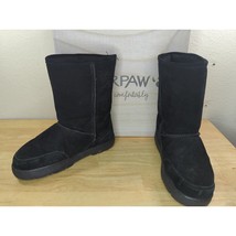 BEARPAW Women’s Emma sudue PULL ON Black WINTER BOOTS Sz Size 7 - $29.02