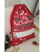 White Christmas Drawstring Large Gift Bag 50*66cm - $11.37