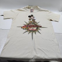 Vintage 40 Years of Adventures Disneyland Mickey Mouse T Shirt Indiana Jones S - £39.56 GBP