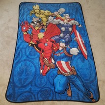Marvel Avenger Fleece Blanket Groot Thor Rocket Raccoon Iron Man Captain America - £20.15 GBP
