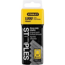 Stanley TRB504T 1/4&#39;&#39; Narrow Crown Staples (1000 ct Pack) - £6.35 GBP