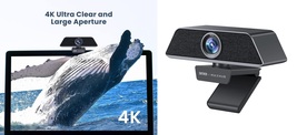 Enther MAXHUB 4K Stream Webcam Microphone Microsoft Teams,Zoom,Google Voice - £79.74 GBP
