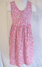 My Michelle Print  Dress Jumper Girl's Size 6  Dark Pink  Rayon Knee Length Sash - $9.69