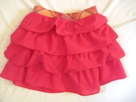 Girl Toddler Size 3T Skirt  Ruffle Tiered  Dark Pink Cotton Elastic Waist George - $7.05