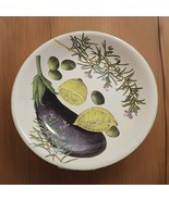 Williams Sonoma Herbs &amp; Vegetables Eggplant  Olives Lime 9 3/4&quot; Pasta Di... - $436.87 MXN