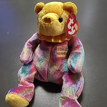 Ty Beanie Baby November Birthday Bear with Tag EUC 2001 Tie Dye - $8.95