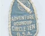 Adventure Roundup Sew On Patch Circle Ten Boy Scouts of America Rocket Ship - $21.78