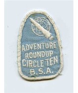 Adventure Roundup Sew On Patch Circle Ten Boy Scouts of America Rocket Ship - £17.16 GBP