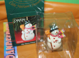 Carlton Cards Little Treasures Our Snowy Friend Holiday Christmas Ornament 155 - £13.32 GBP