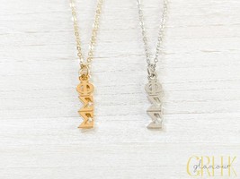 Phi Sigma Sigma Sorority Greek Lavalier Drop Necklace (Phi Sig, ΦΣΣ) - $174.31 MXN