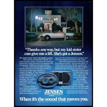 1981 Jensen Sound Car Stereo Speakers Vintage Print Ad Mercedes Convertible Art - $10.97