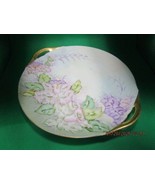 ANTIQUE FRANCE LIMOGES FLORAL TRAY 2 HANDLES 11&quot; SIGNED BY ARTIST^^ - $2,345.62 MXN